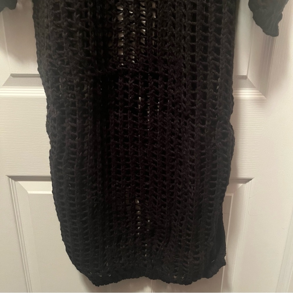 Open Knit Hollow Long Sweater Dress - Picture 7 of 11